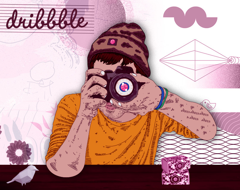Hello Dribbble illustration